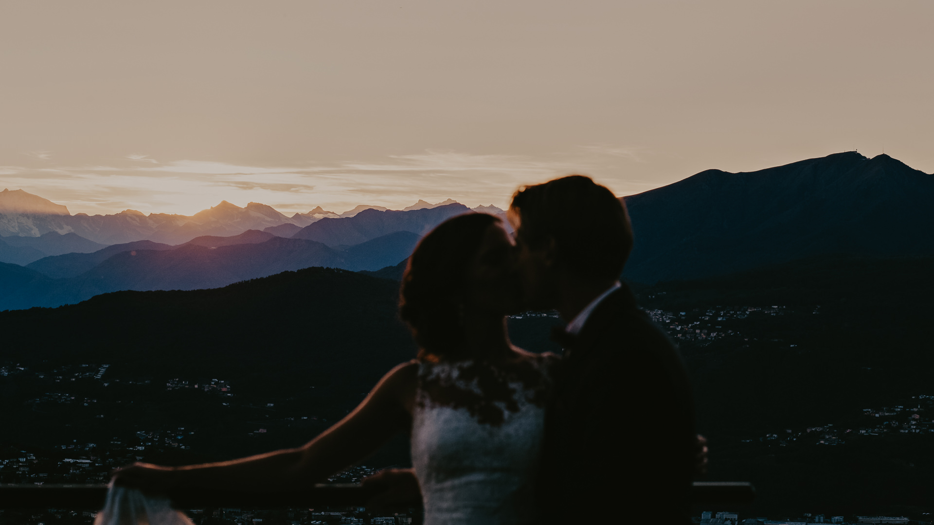 Lago Lugano, sunet, destination wedding,